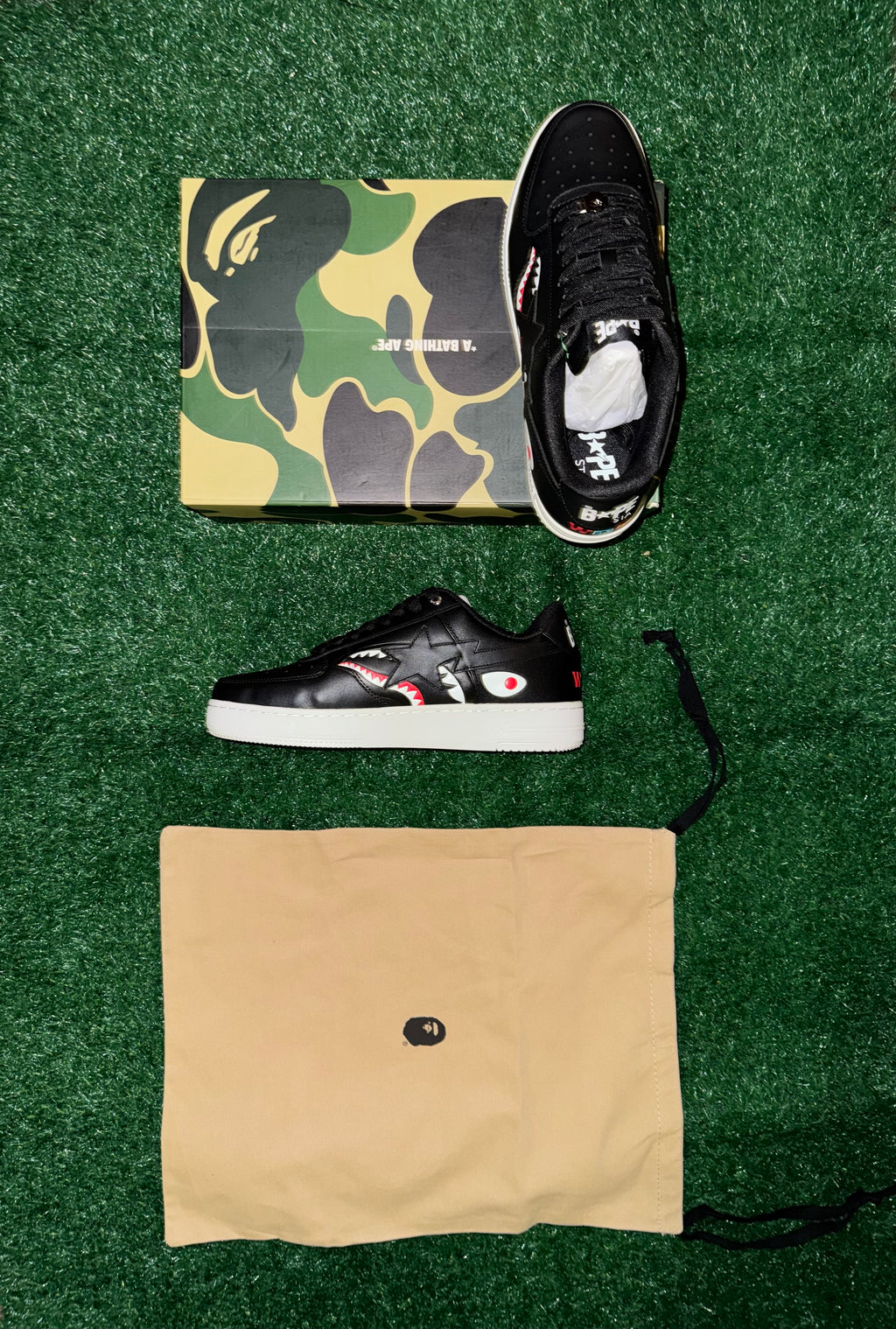 A Bathing Ape Bape Sta Low – Shark Pack Black (Size 11)