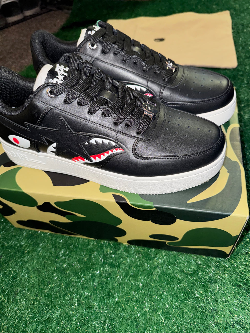 A Bathing Ape Bape Sta Low – Shark Pack Black (Size 11)
